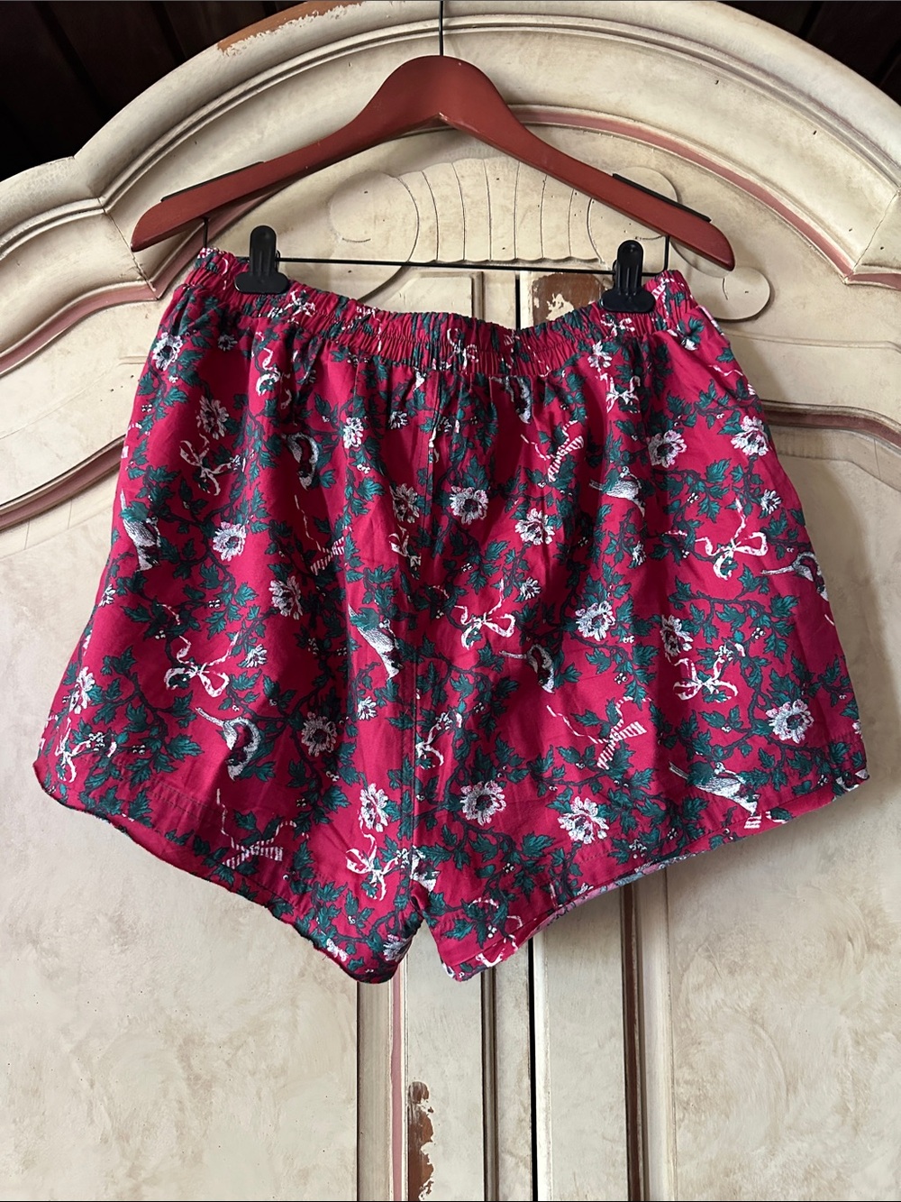 NWT Free People Intimately Red Floral Boxer Shorts size Large - Picture 3 of 3